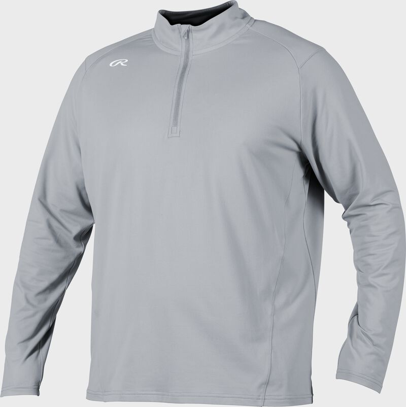 Rawlings Mens Lightweight Quarter Zip Pullover - Small - Blue Grey