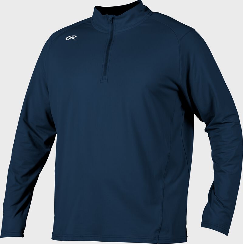 Rawlings Mens Lightweight Quarter Zip Pullover - Medium - Navy