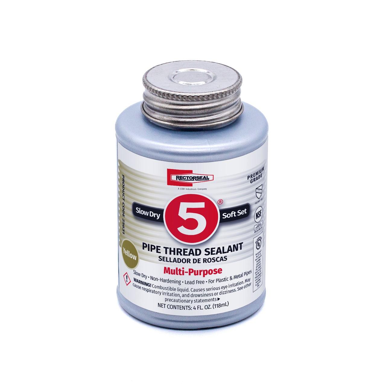 RectorSeal No. 5 4 Oz. Yellow Pipe Thread Sealant