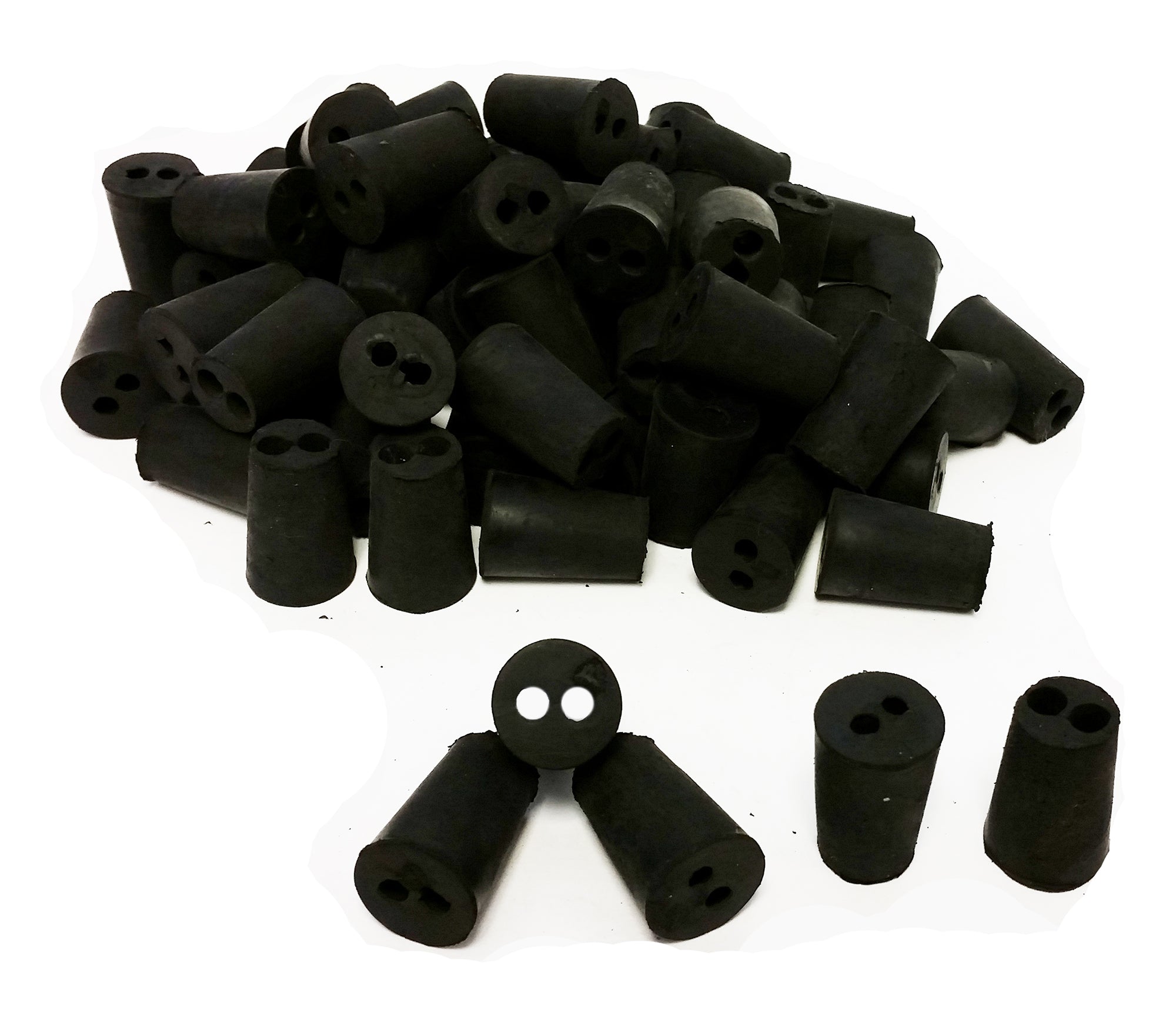 Stopper Rubber Black #0-2 hole