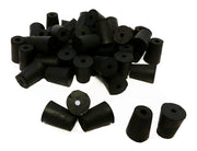 Stopper Rubber Black #1-1 hole, 1 lb. Pack