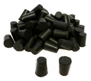 Stopper Rubber Black #1 Solid, 1 pound pack