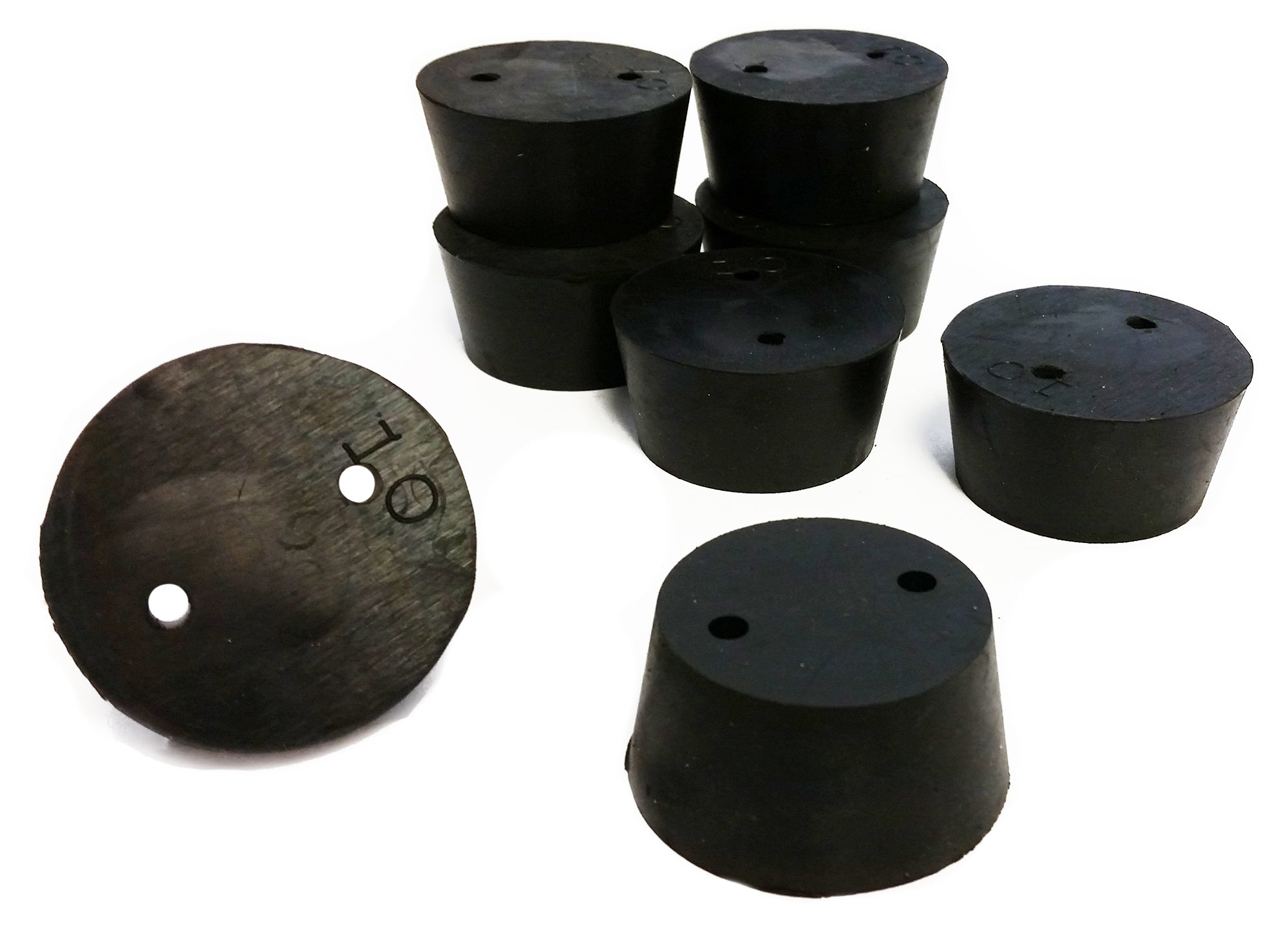 Stopper Rubber Black #10-2 Hole