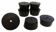 Stopper Rubber Black #10 Solid, 1 pound