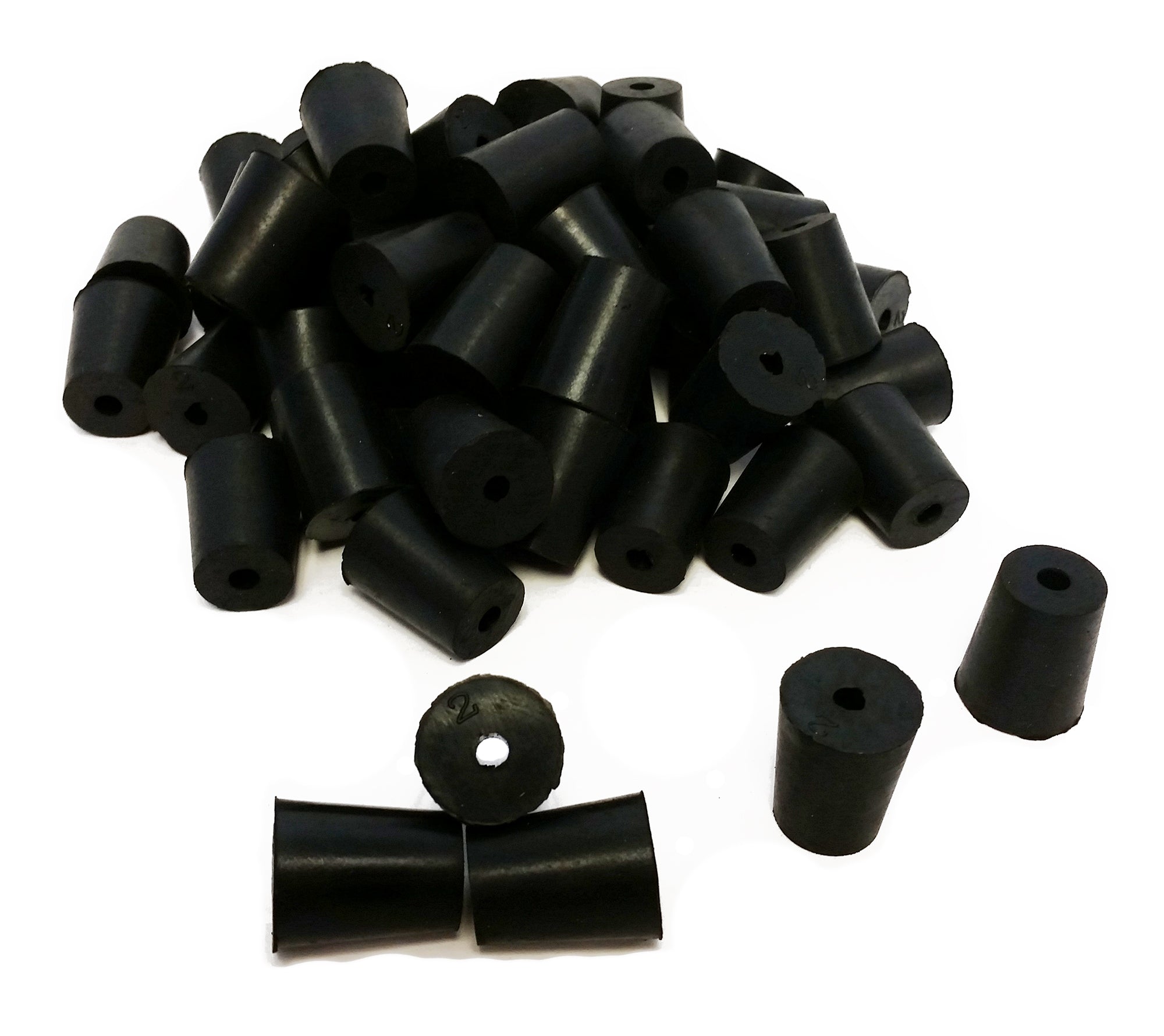 Stopper Rubber Black #2-1 Hole