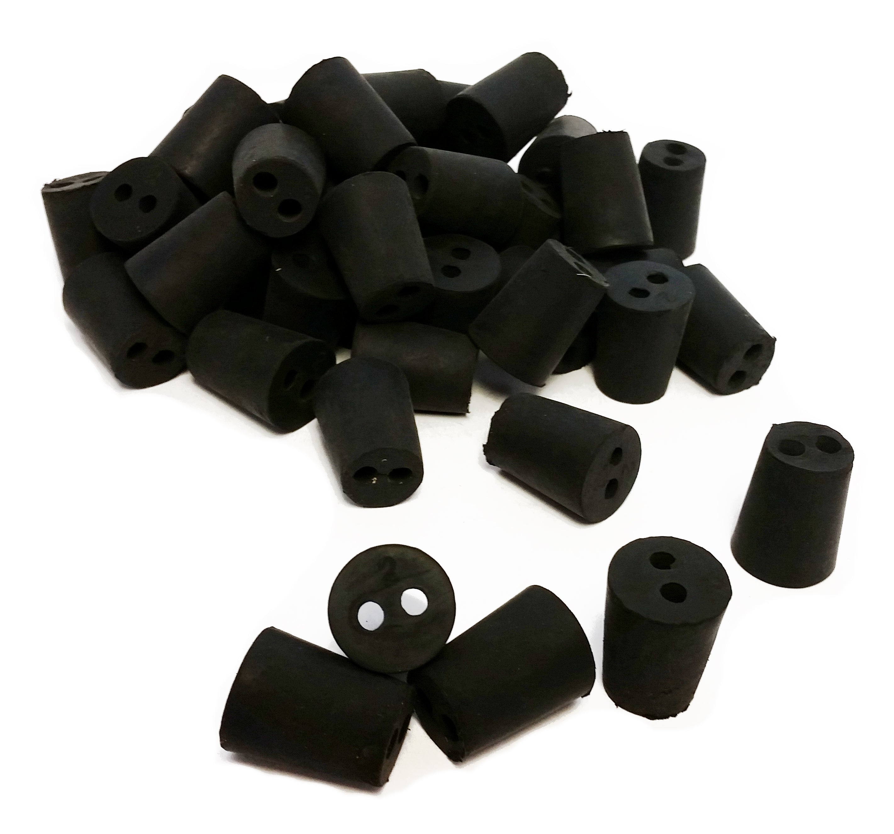 Stopper Rubber Black #2-2 Hole.