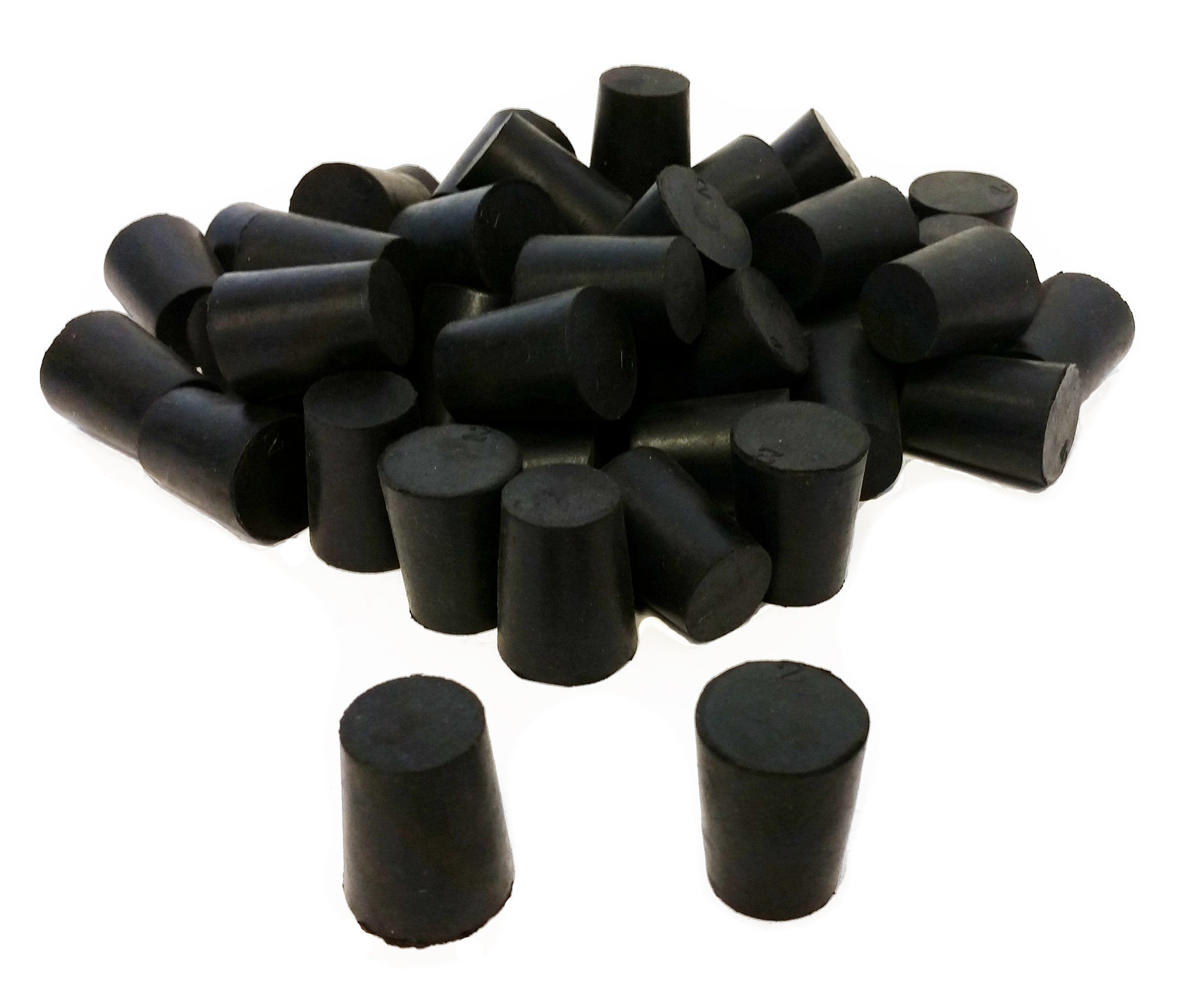 Stopper Rubber Black #2 Solid, 1 pound