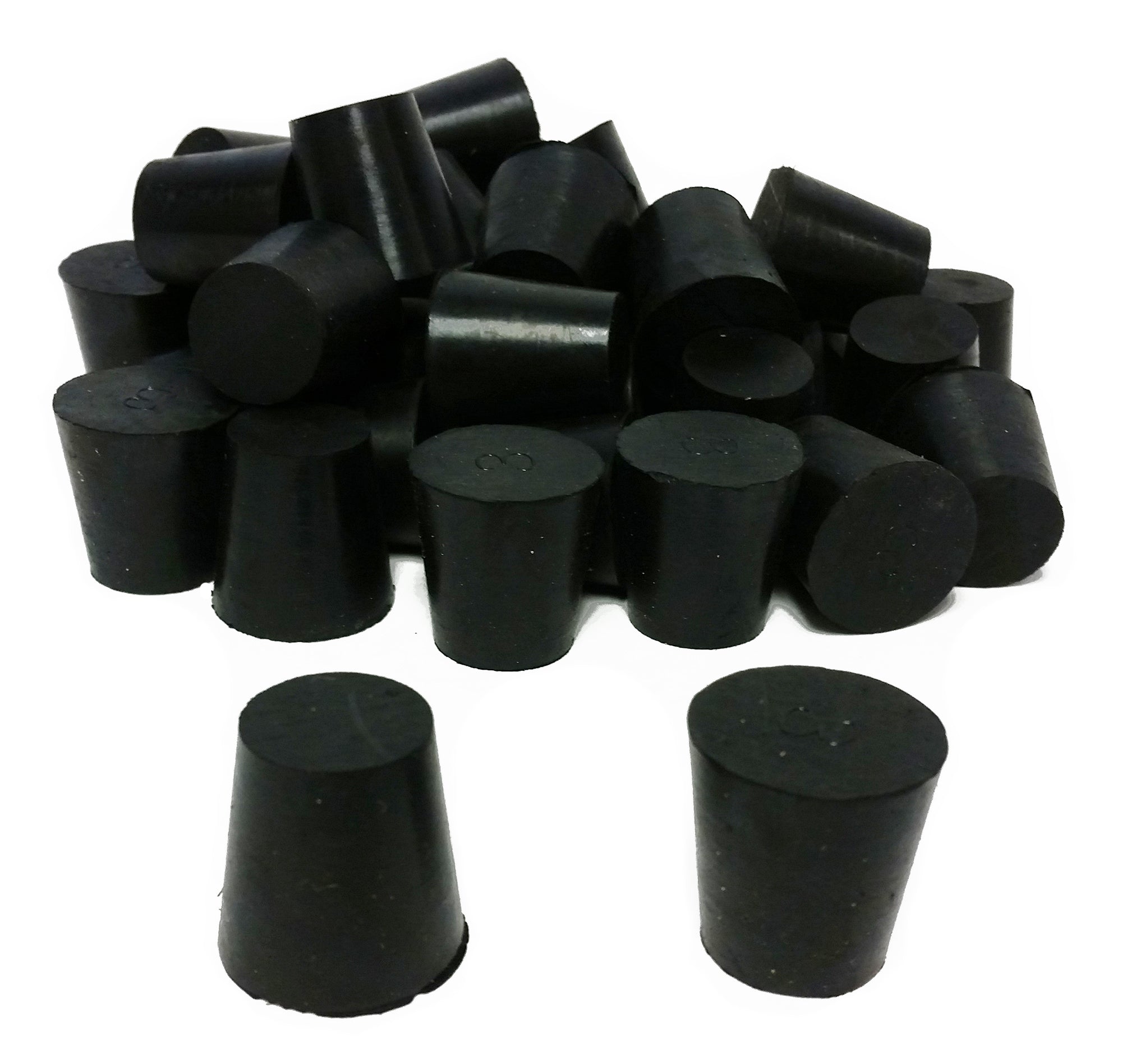 Stopper Rubber Black #3 Solid