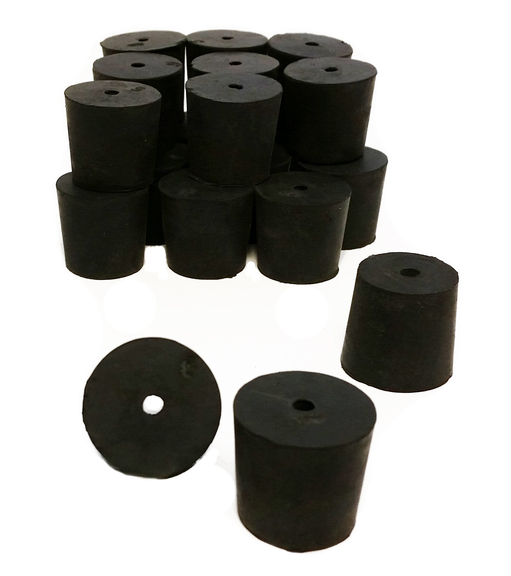 Stopper Rubber Black #5-1 Hole, 1 pound