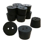 Stopper Rubber Black #7-2 Hole, 1 pound.