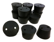 Stopper Rubber Black #8-2 Hole, 1 pound.