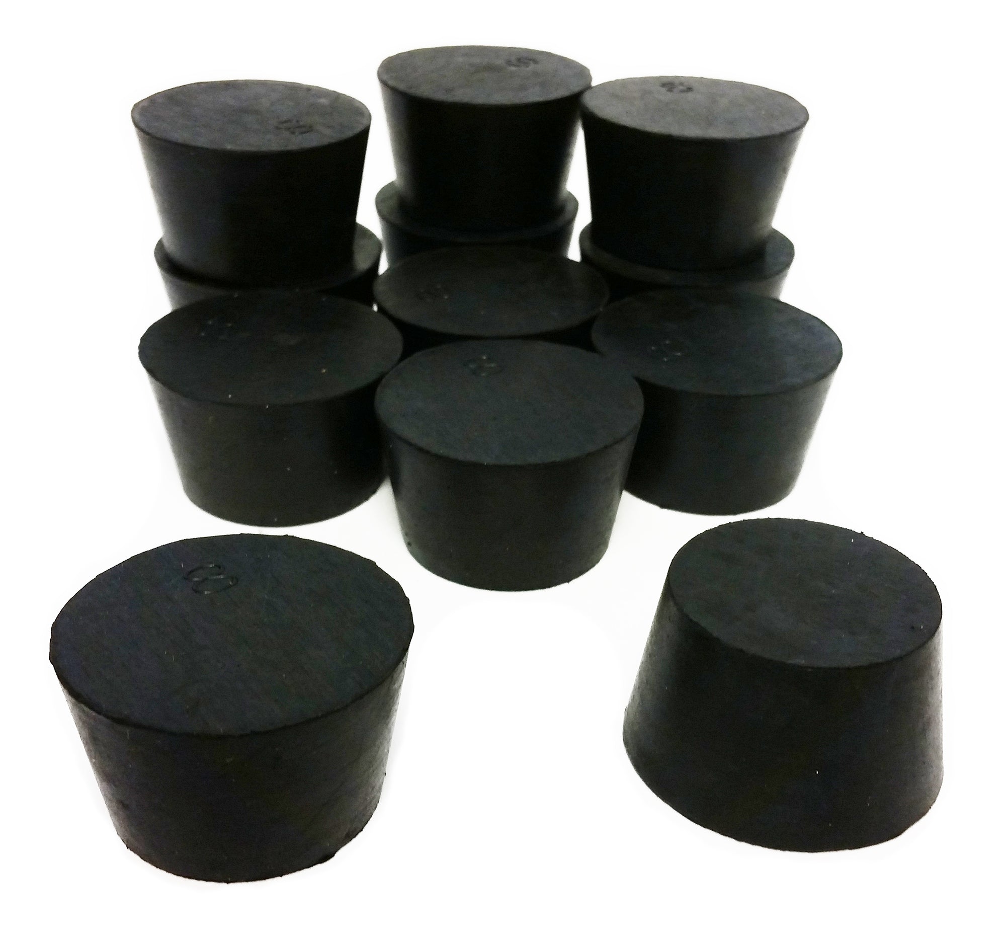Stopper Rubber Black #8 Solid