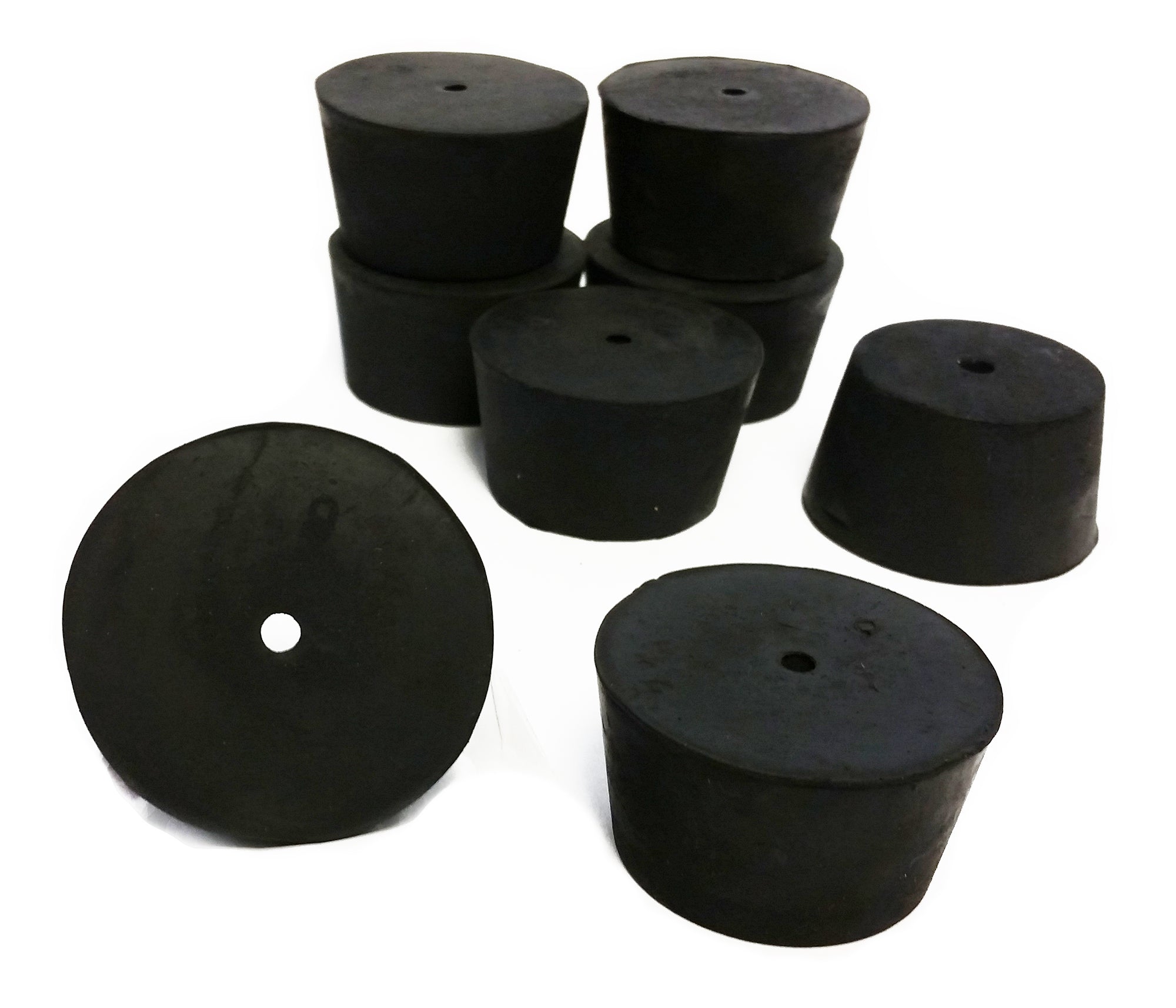 Stopper Rubber Black #9-1 Hole, 1 pound.