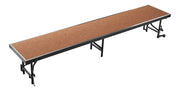 NPS® 18" x 96" x 16" Straight Standing Choral Riser, Hardboard, Surface Material: Hardboard, Frame Color: Black