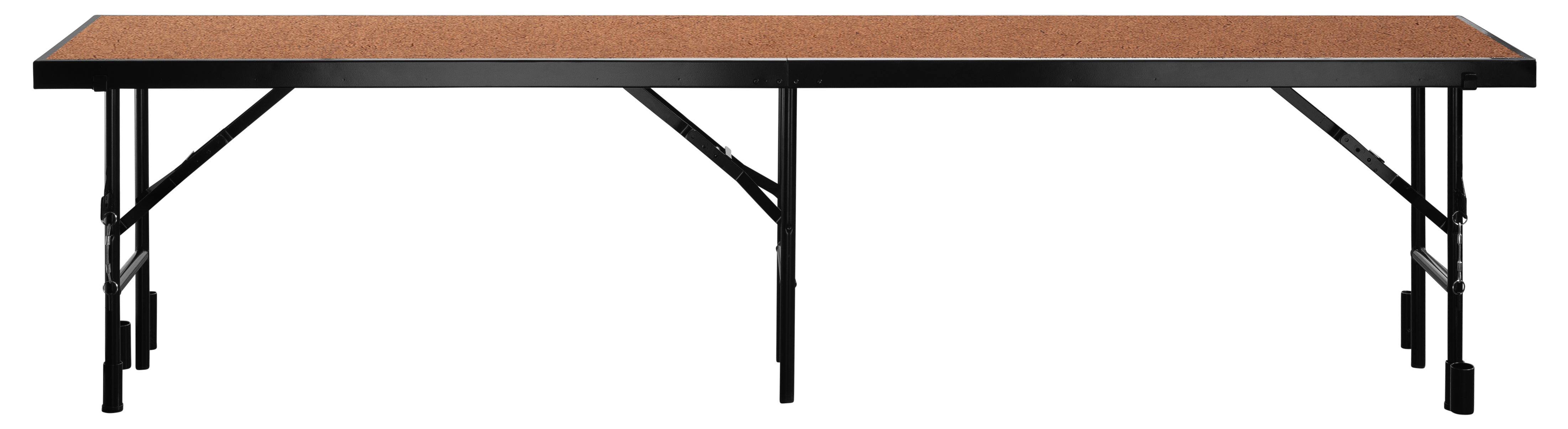 NPS® 18" x 96" x 24" Straight Standing Choral Riser, Hardboard, Surface Material: Hardboard, Frame Color: Black