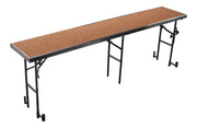 NPS® 18" x 96" x 32" Straight Standing Choral Riser, Hardboard, Surface Material: Hardboard, Frame Color: Black