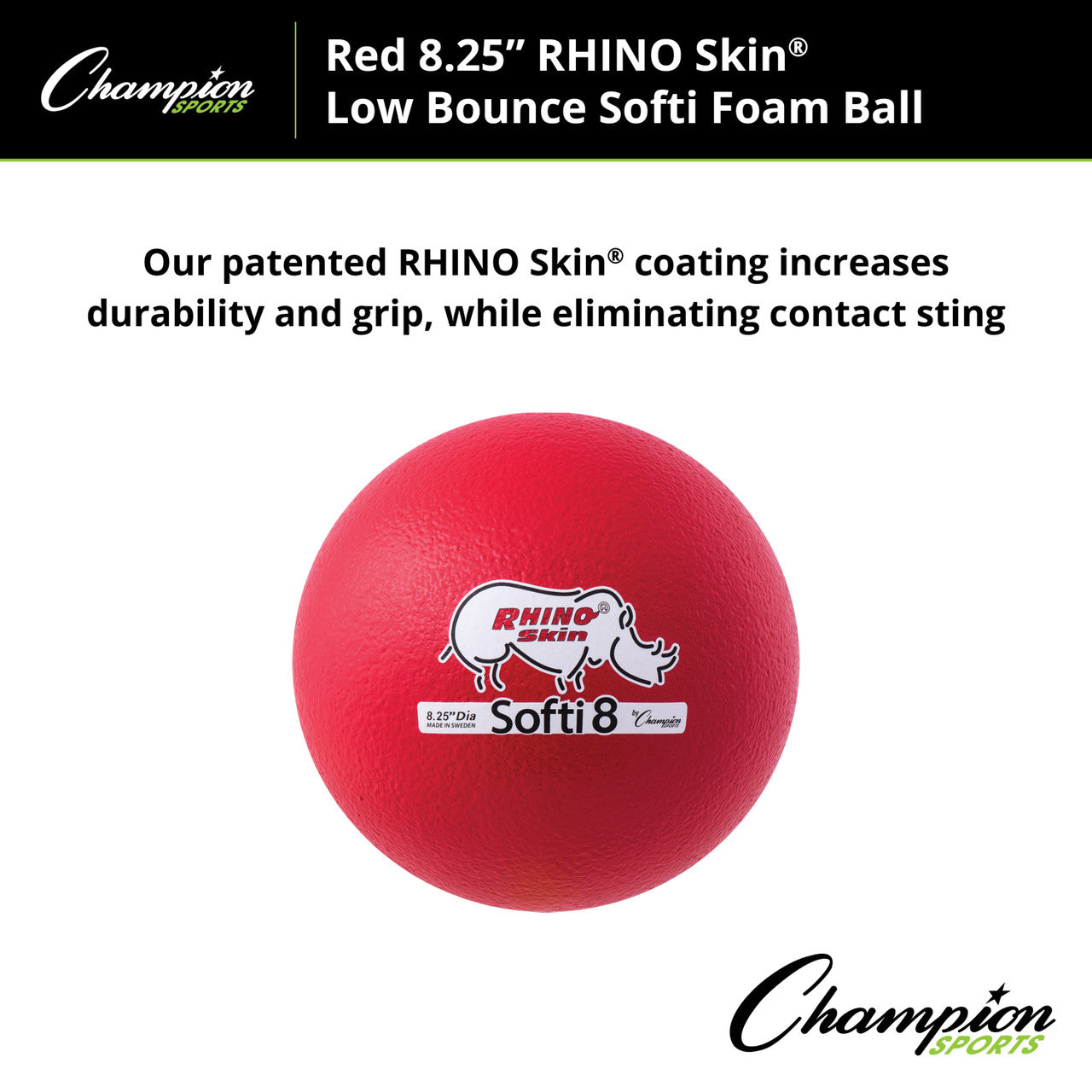 8.25" Rhino Skin Low Bounce Softi Foam Ball Red
