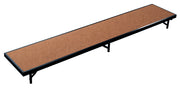 NPS® 18" x 96" x 8" Straight Standing Choral Riser, Hardboard, Surface Material: Hardboard, Frame Color: Black