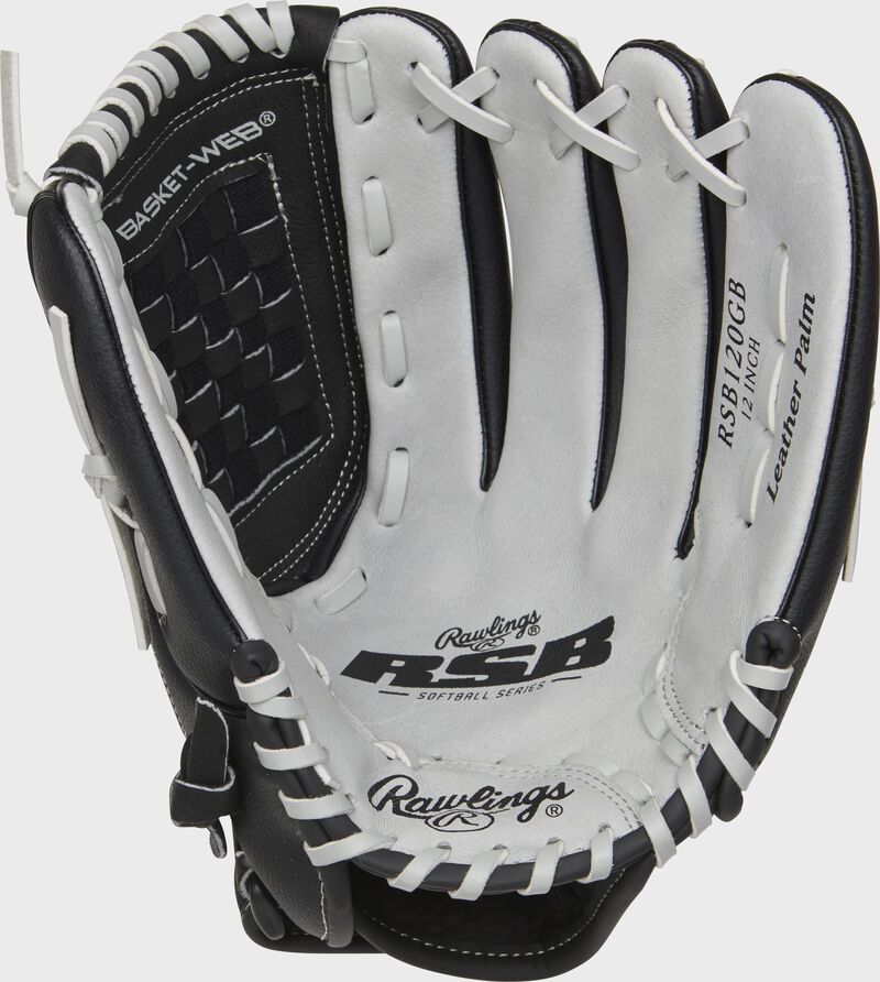 Rawlings Rsb Softball Series 12-Inch Softball Glove - Left Hand Thrower - Gray/Black