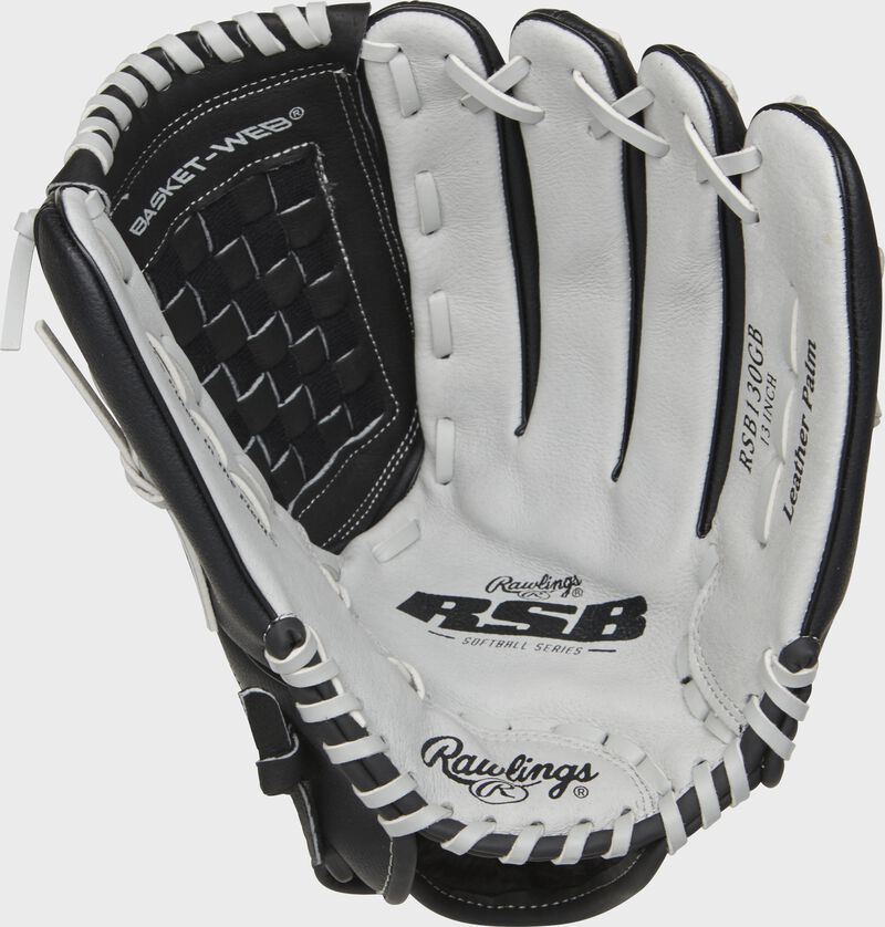 Rawlings Rsb Softball Series 13-Inch Softball Glove - Left Hand Thrower - Gray/Black