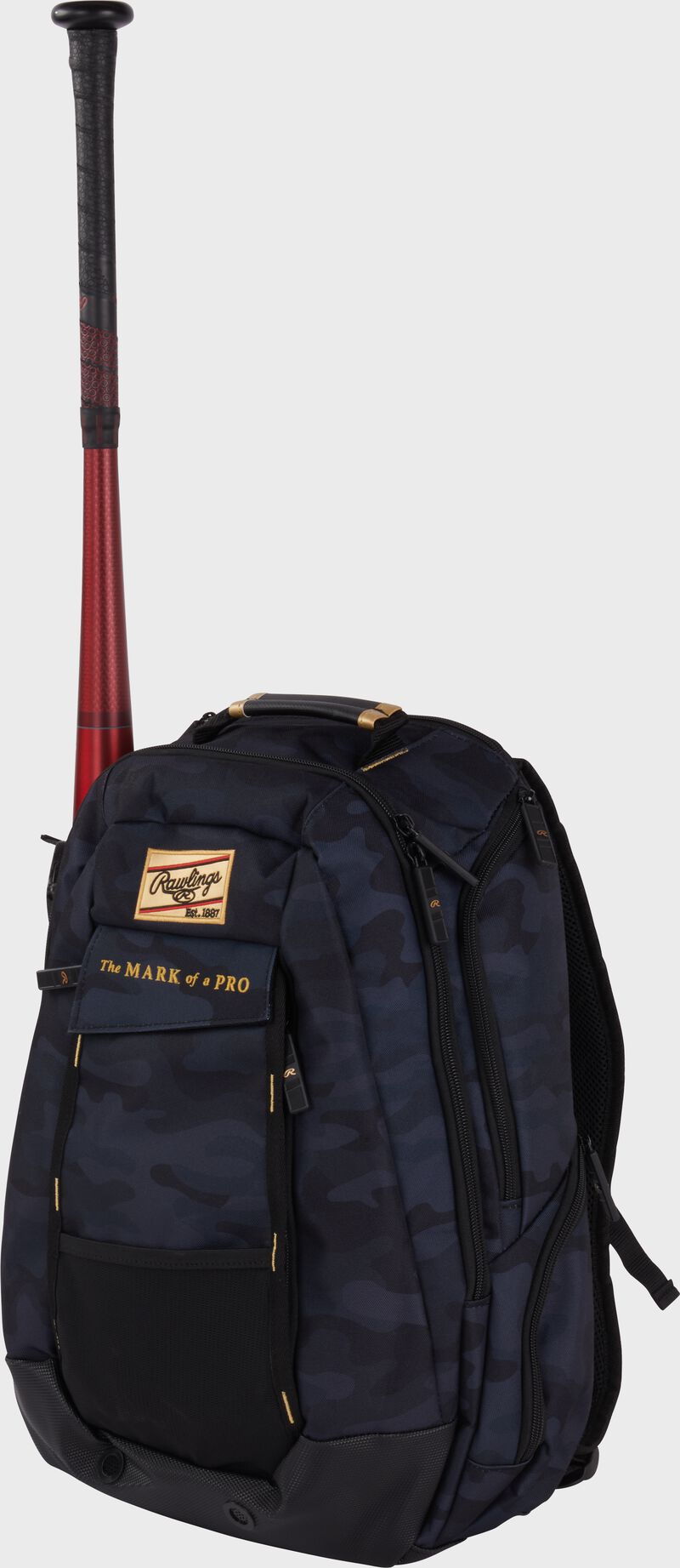Rawlings Gold Collection Utility Backpack - Black/Camo