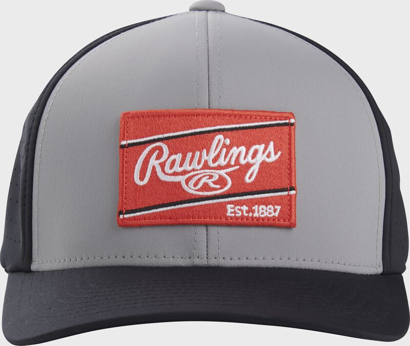Rawlings Red Patch Hat Flex Fit - Large/Extra Large - Graphite/Black