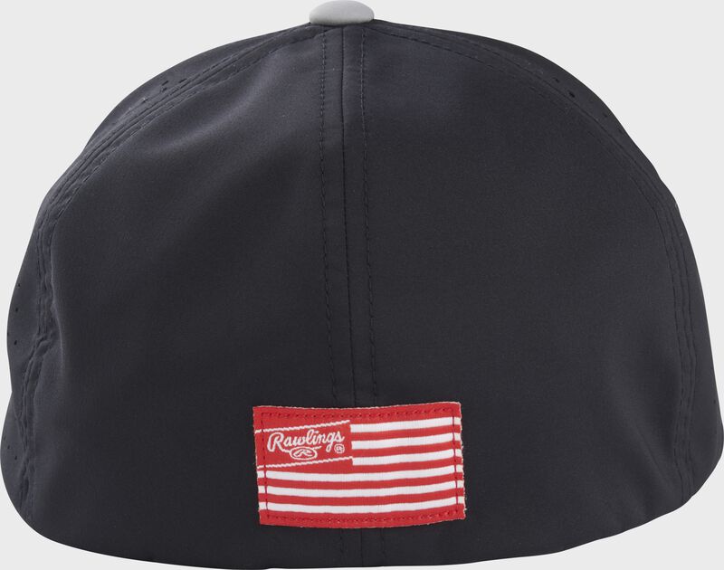 Rawlings Red Patch Hat Flex Fit - Large/Extra Large - Graphite/Black