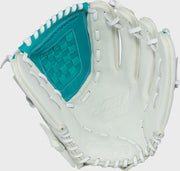 Rawlings Shut Out Series 12-Inch Softball Glove  - Right Hand Thrower - White/Teal