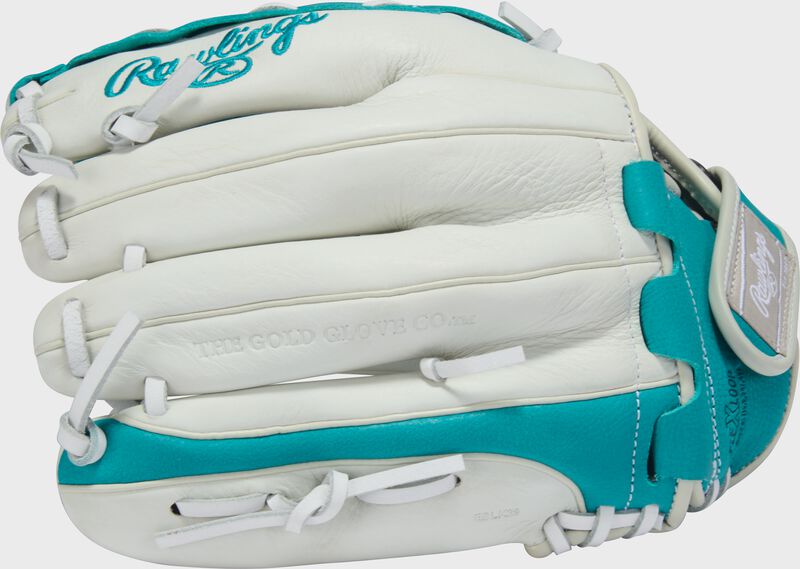 Rawlings Shut Out Series 11.5-Inch Softball Glove  - Right Hand Thrower - White/Teal