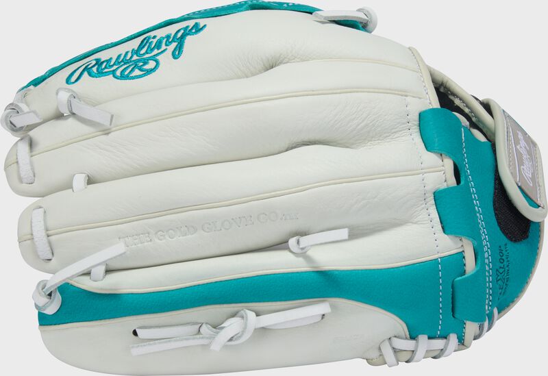 Rawlings Shut Out Series 12.5-Inch Softball Glove  - Right Hand Thrower - White/Teal