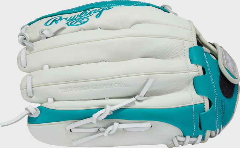 Rawlings Shut Out Series 13-Inch Softball Glove  - Right Hand Thrower - White/Teal