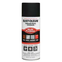 Spray Paint, 1600, Industrial, 12 oz, Aerosol, Black Flat