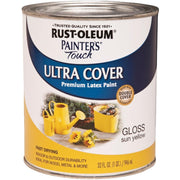 Rust-Oleum Painter's Touch 2X Ultra Cover Premium Latex Paint, Sun Yellow, 1 Qt.