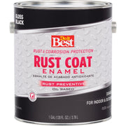 Rust Coat Oil-Based Gloss Enamel, Black, 1 Gal.