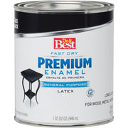 Fast Dry Acrylic Latex Gloss Premium Enamel, Black, 1 Qt.