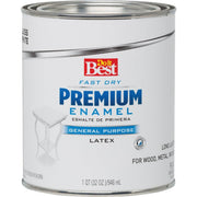 Fast Dry Acrylic Latex Gloss Premium Enamel, White, 1 Qt.