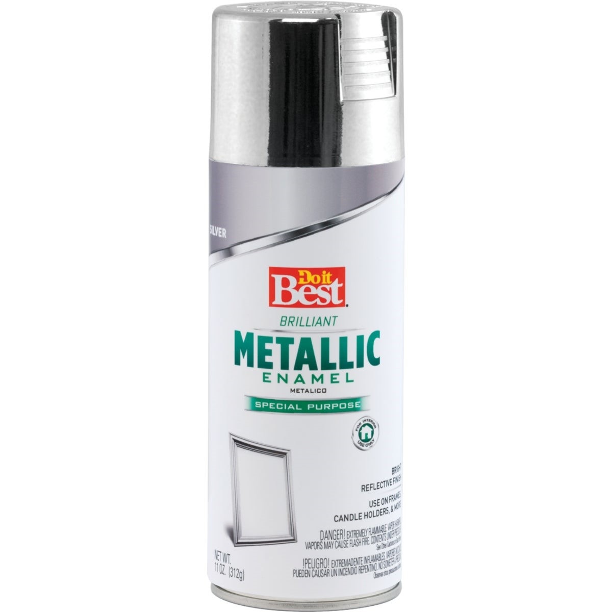 11 Oz. Metallic Satin Enamel Spray Paint, Silver