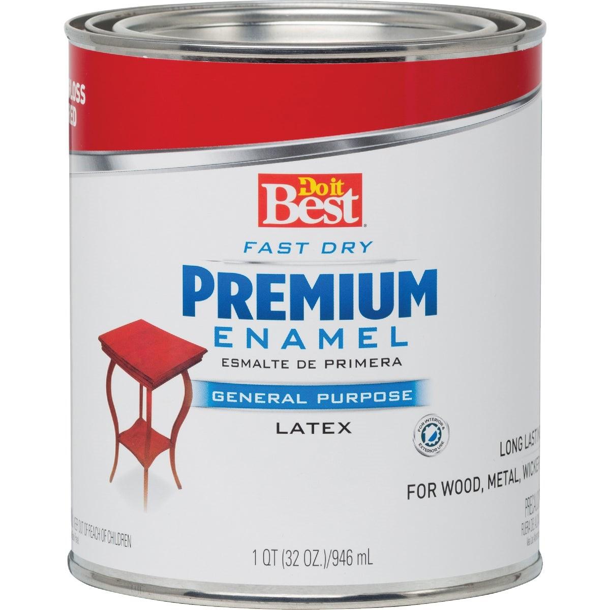 Fast Dry Acrylic Latex Gloss Premium Enamel, Red, 1 Qt.