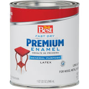 Fast Dry Acrylic Latex Gloss Premium Enamel, Red, 1 Qt.