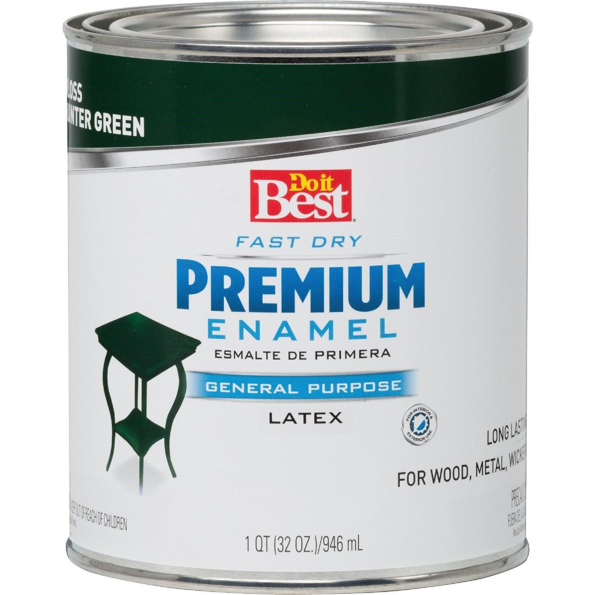 Fast Dry Acrylic Latex Gloss Premium Enamel, Hunter Green, 1 Qt.