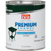 Fast Dry Acrylic Latex Gloss Premium Enamel, Hunter Green, 1 Qt.