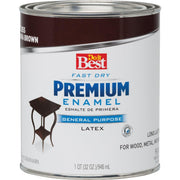 Fast Dry Acrylic Latex Gloss Premium Enamel, Java Brown, 1 Qt.