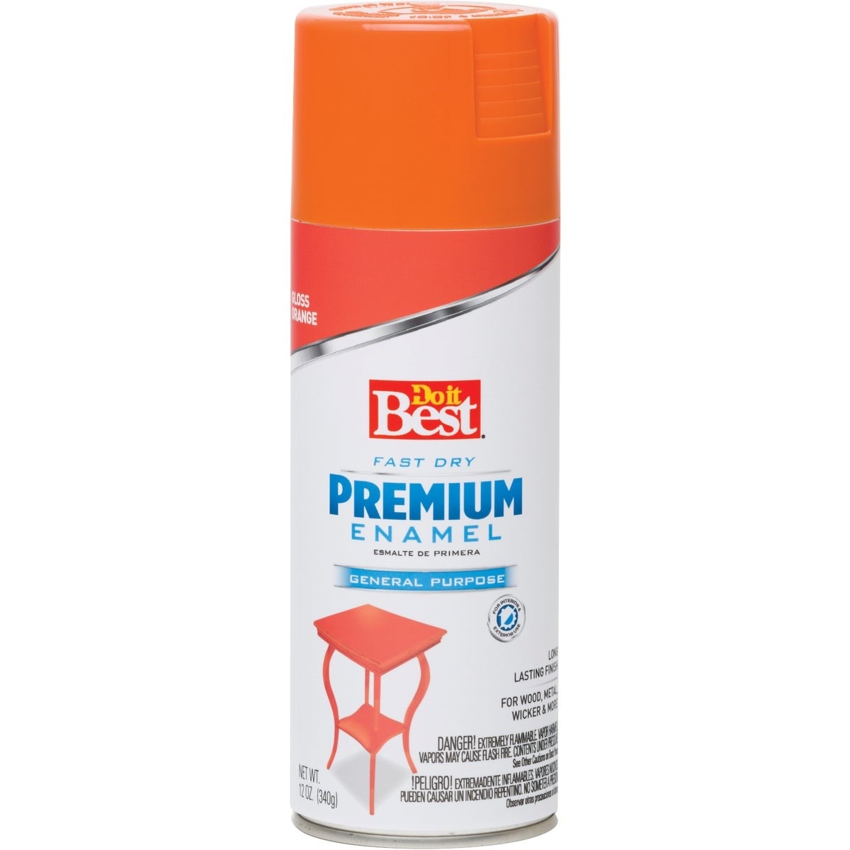 Premium Enamel 12 Oz. Gloss Spray Paint, Orange