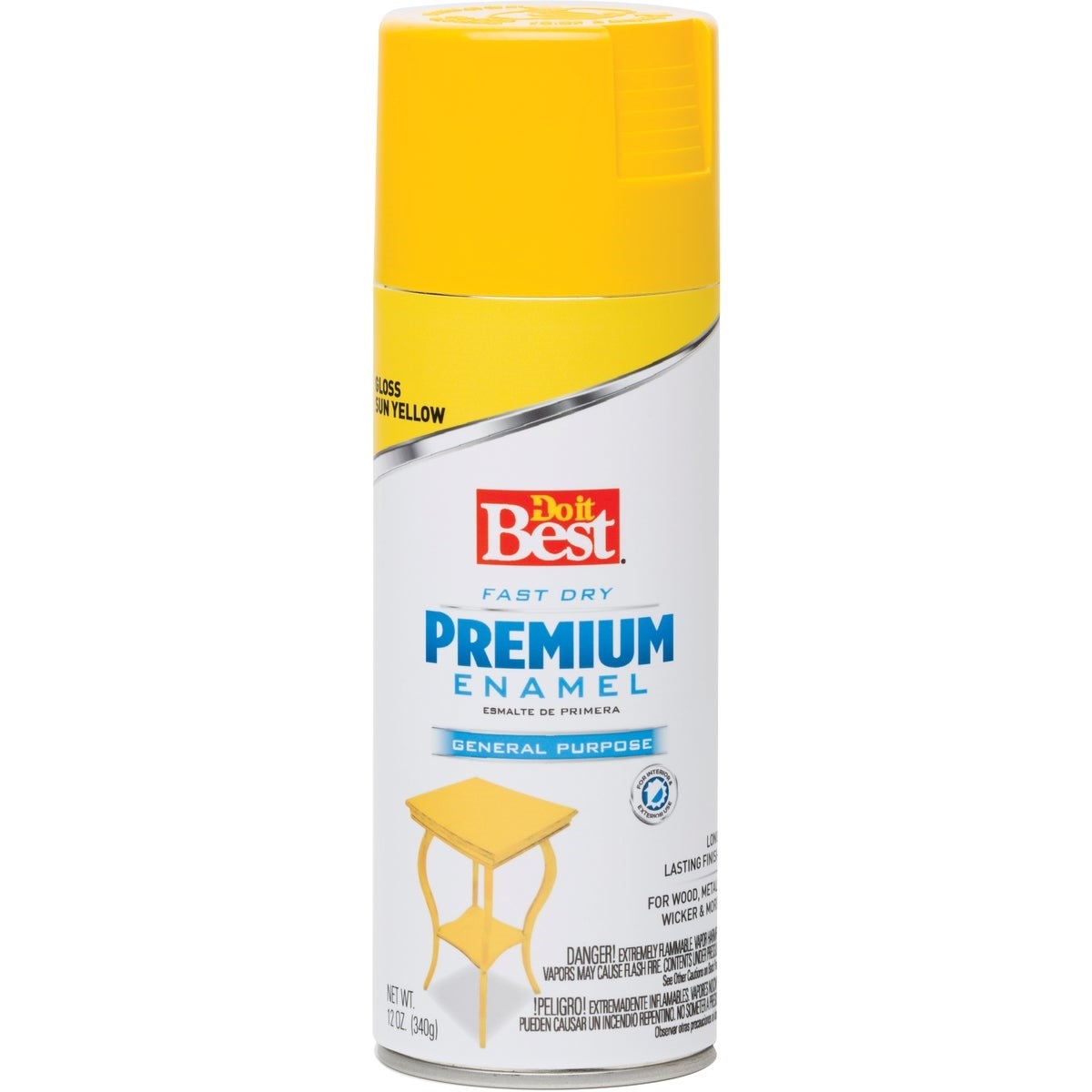 Premium Enamel 12 Oz. Gloss Spray Paint, Sun Yellow