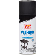 Premium Enamel 12 Oz. Flat Spray Paint, Black