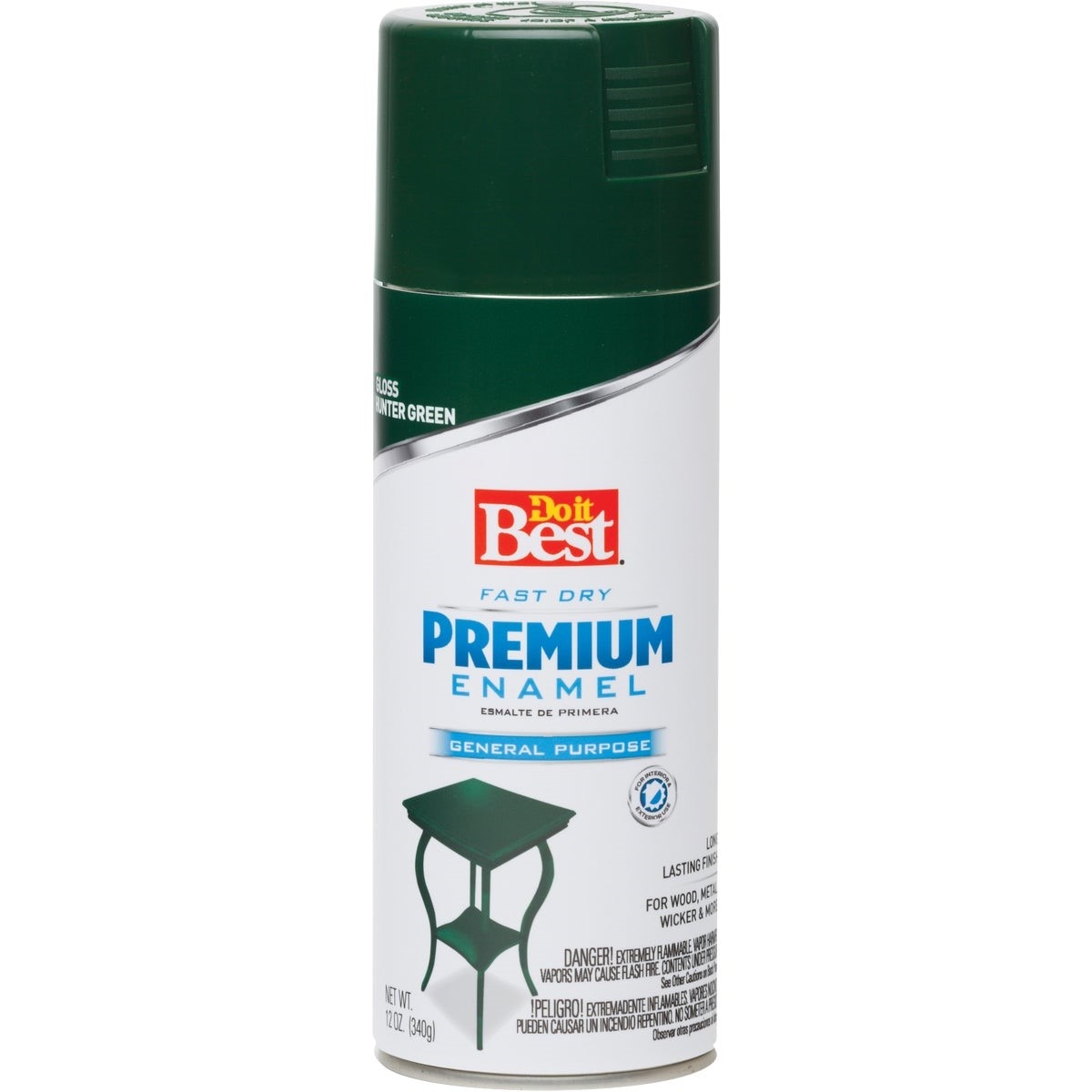 Premium Enamel 12 Oz. Gloss Spray Paint, Hunter Green