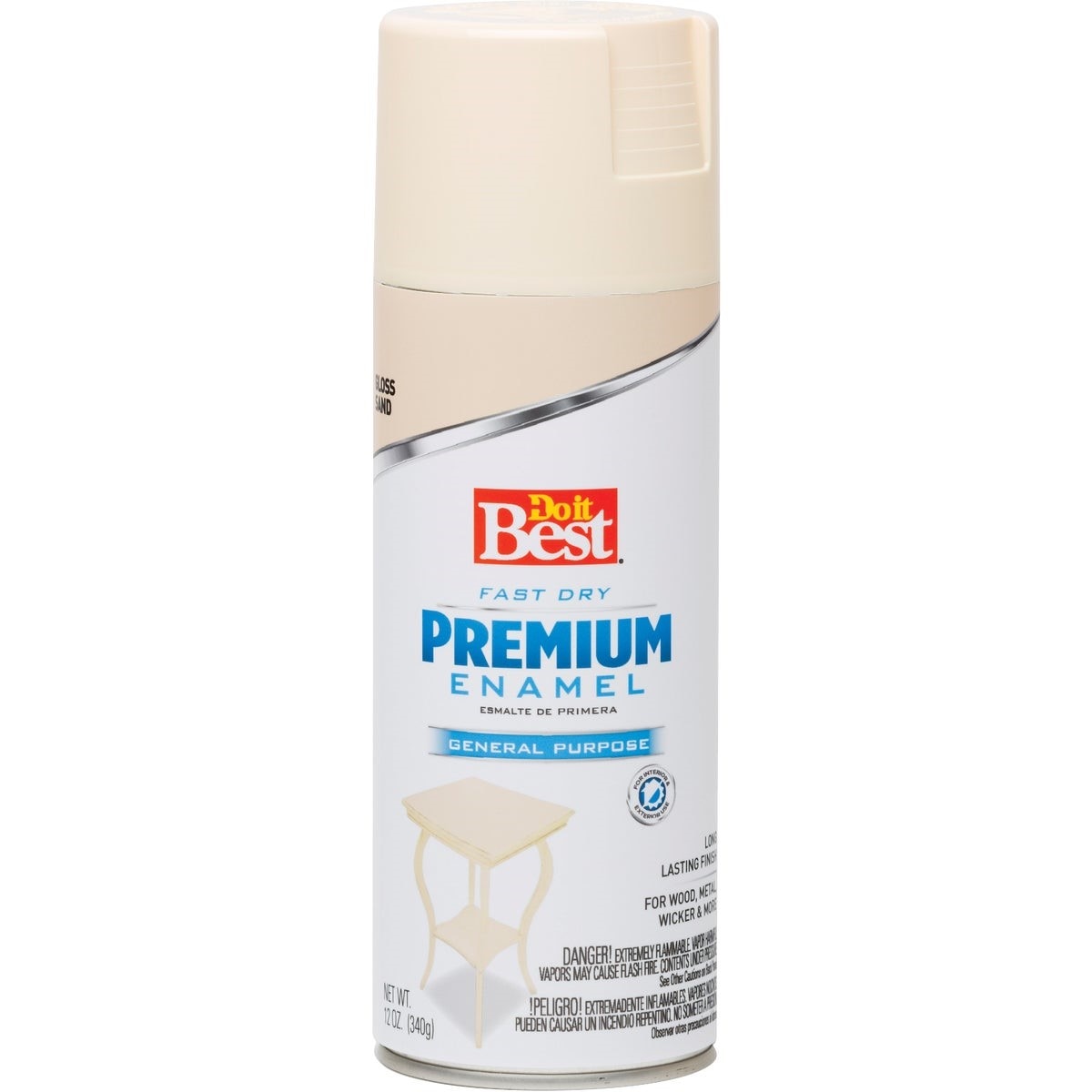 Premium Enamel 12 Oz. Gloss Spray Paint, Sand