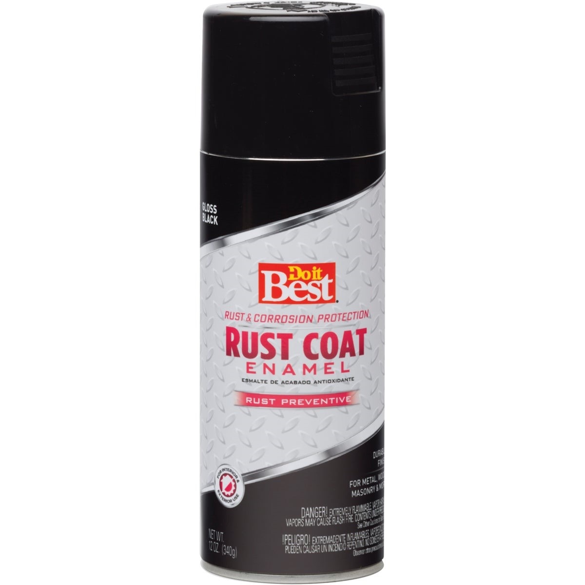 Rust Coat Gloss Black 12 Oz. Anti-Rust Spray Paint