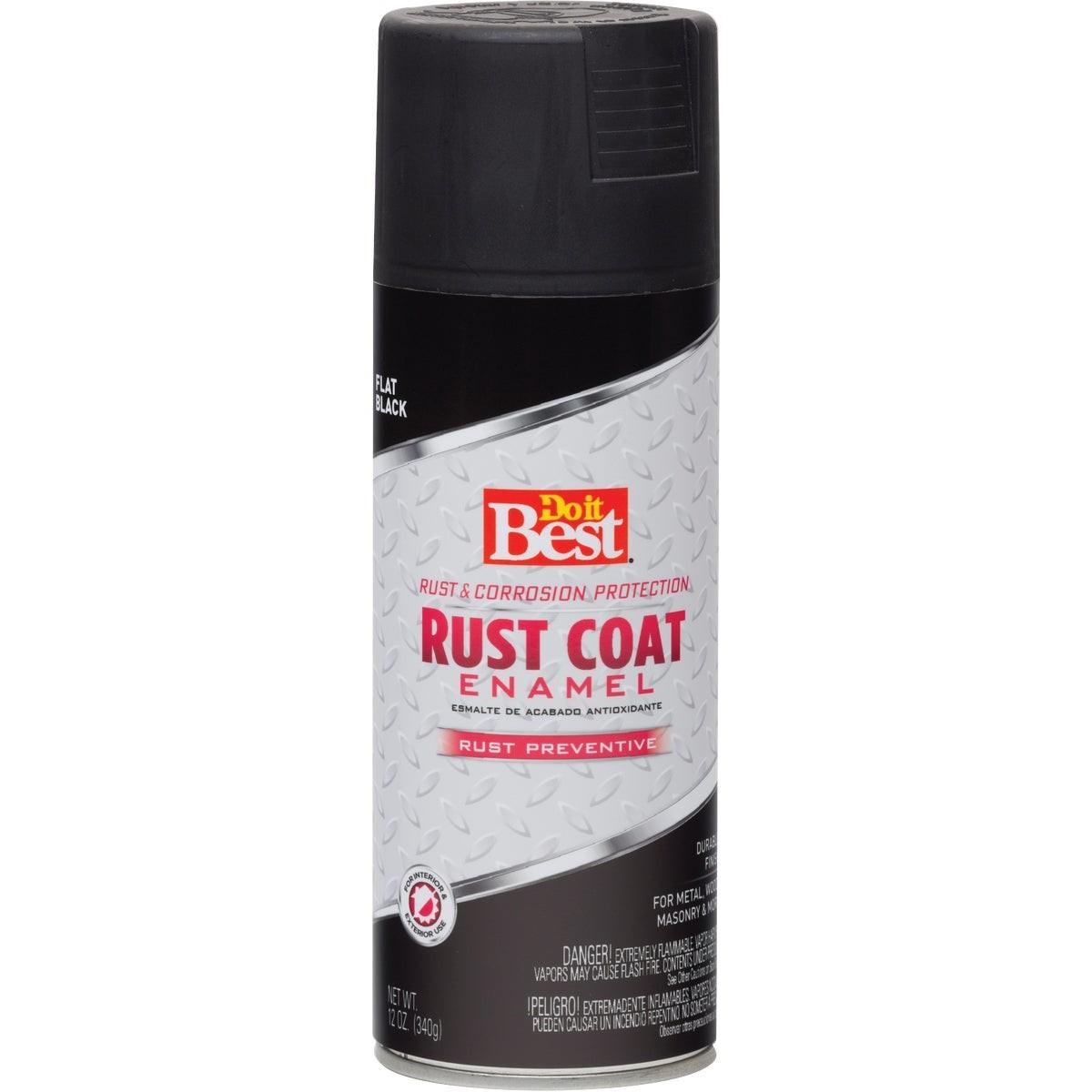 Rust Coat Flat Black 12 Oz. Anti-Rust Spray Paint