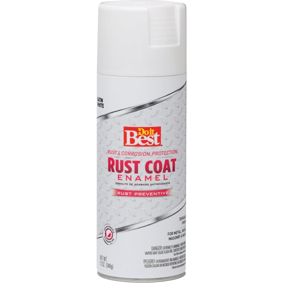 Rust Coat Satin White 12 Oz. Anti-Rust Spray Paint